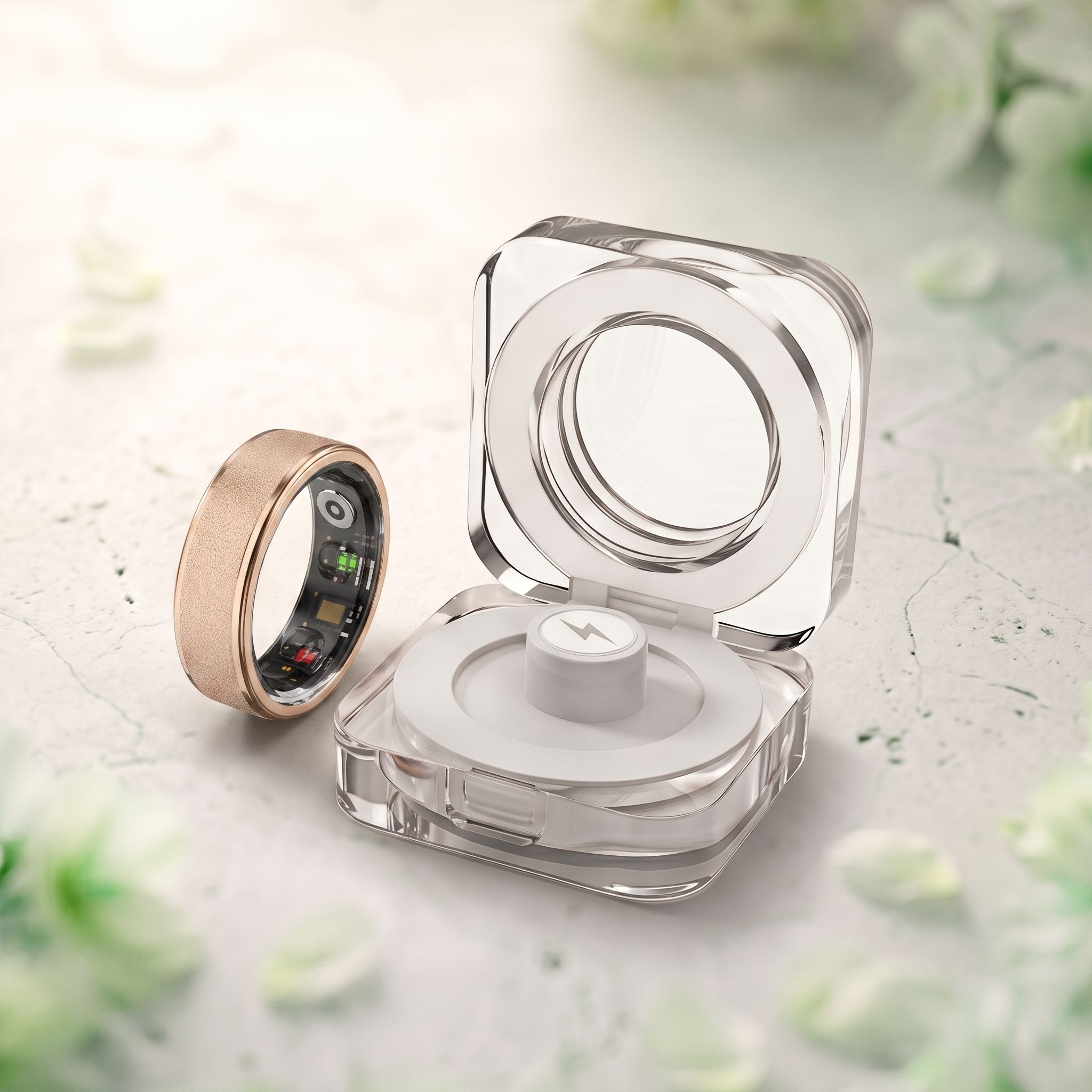 Frosted Luna Smart Ring IP68 Waterproof Sleep and Fitness Tracker Rings