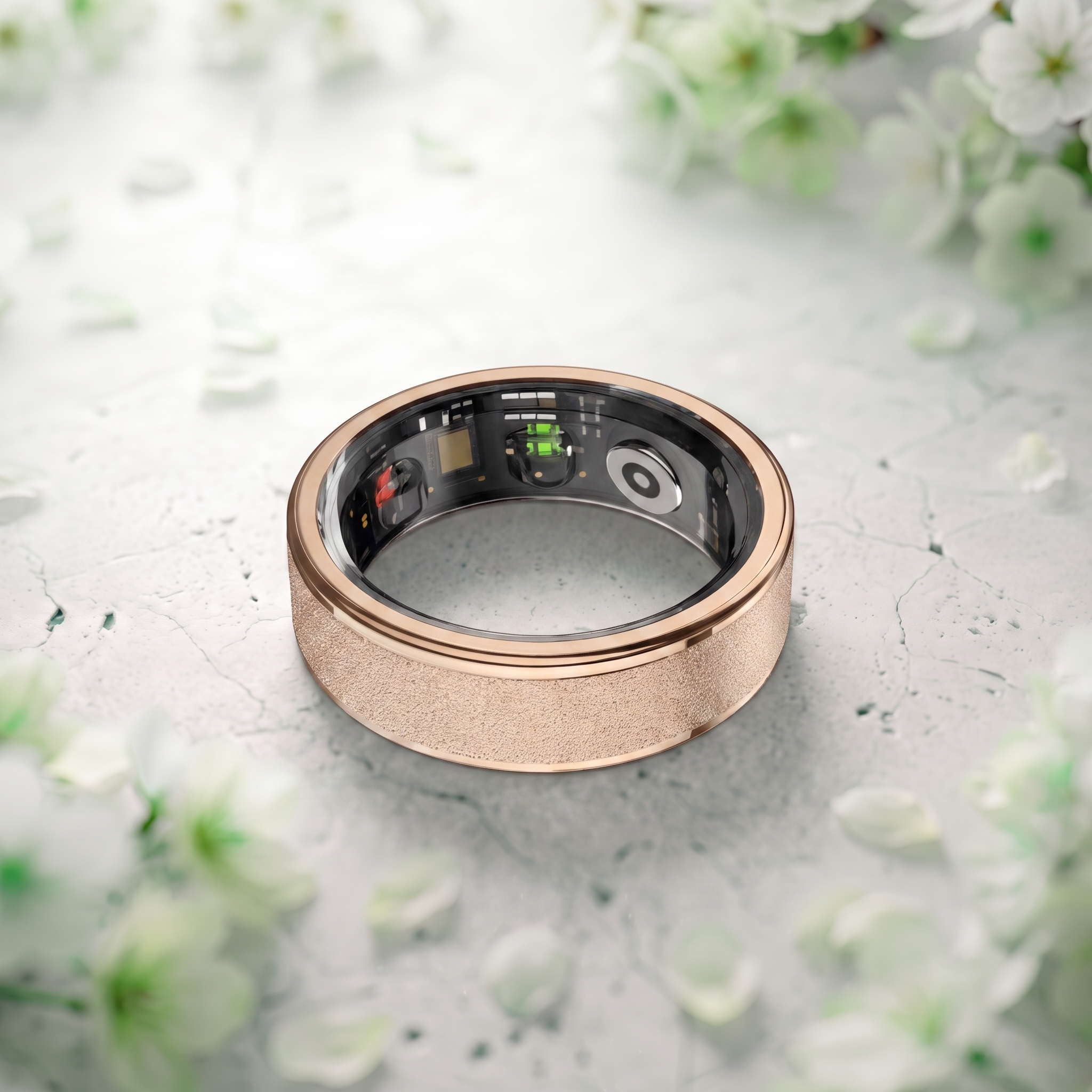 Frosted Luna Smart Ring IP68 Waterproof Sleep and Fitness Tracker Rings