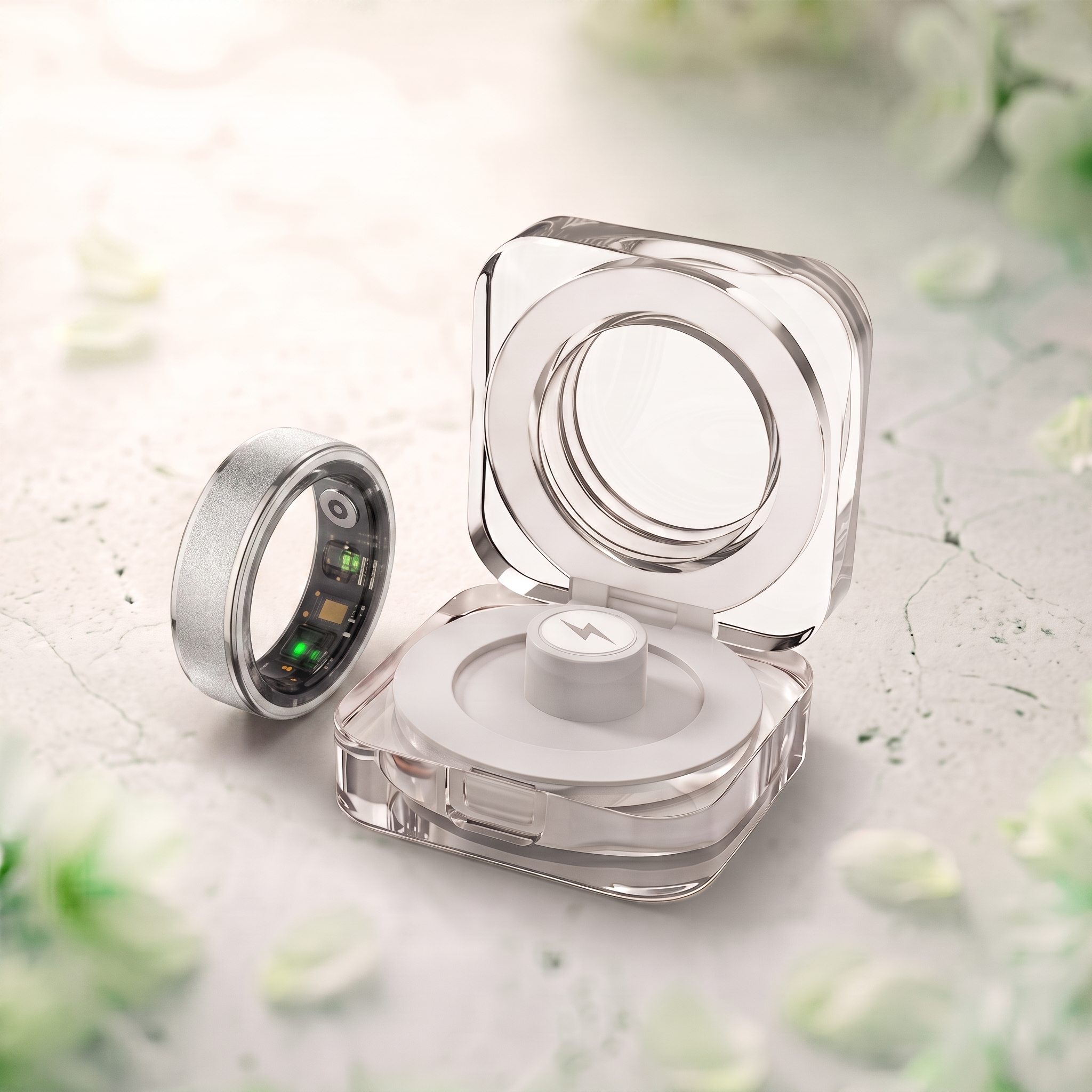Frosted Luna Smart Ring IP68 Waterproof Sleep and Fitness Tracker Rings