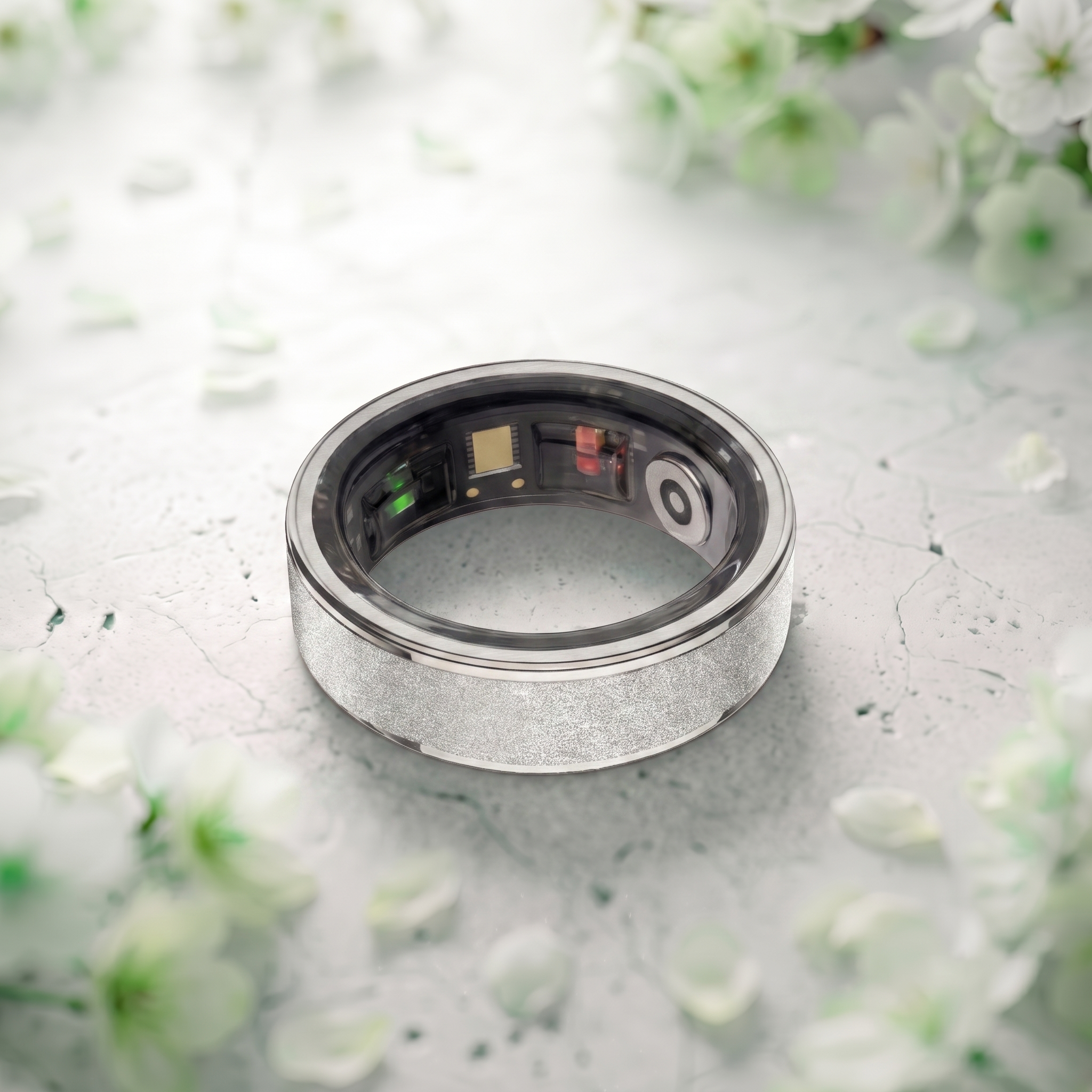 Frosted Luna Smart Ring IP68 Waterproof Sleep and Fitness Tracker Rings