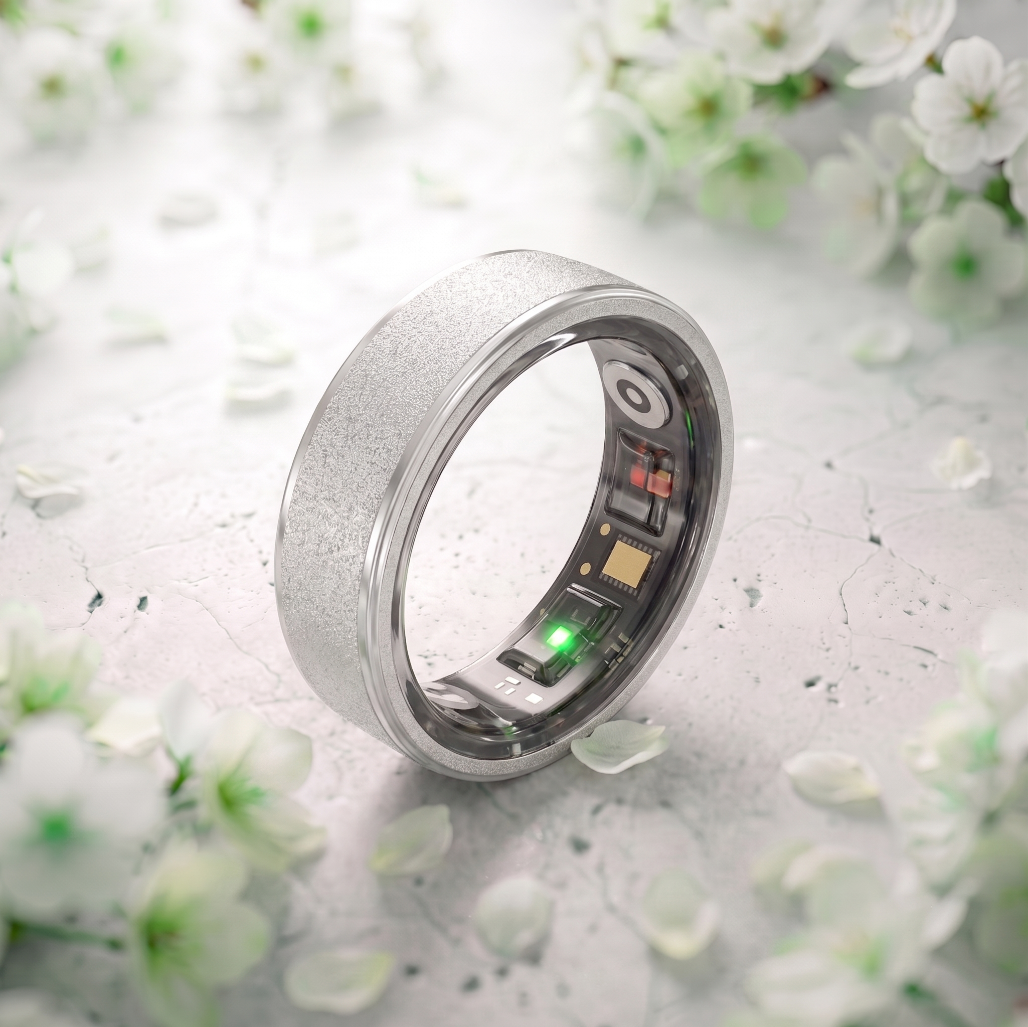 Frosted Luna Smart Ring IP68 Waterproof Sleep and Fitness Tracker Rings